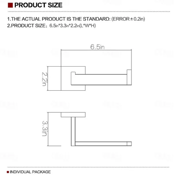Toilet Paper Holder Premium Design Contemporary Stainless Steel for Bathroom Wall Mounted Brushed Silvery 1pc