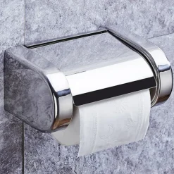 Toilet Paper Holder Stainless Steel Waterproof Paper Roll Holders Wall Mounted(Polishing Chrome)