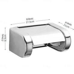 Toilet Paper Holder Stainless Steel Waterproof Paper Roll Holders Wall Mounted(Polishing Chrome)