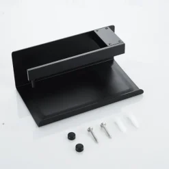 Toilet Paper Holder with Shelf Wall Mounted,Aluminum Toilet Paper Roll Holder, Tissue Roll with Mobile Phone Storage