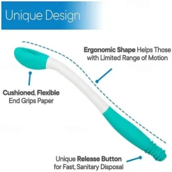 Toilet Tissue Aids Tools,Bottom Wiper,Tissue Grip Long Handle Reach Comfort Aid Holder Toilet Paper Toilet Aid Self Wipe Helper