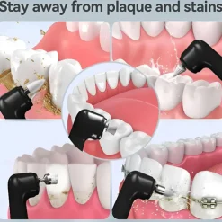 Tooth Polisher Electric Professional with 5 Replacement Heads and 5 Clean Mode USB Charging Waterproof Tooth Polisher Kit