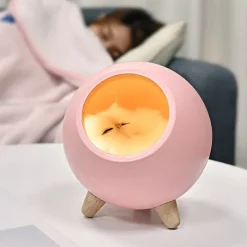 Touch Dimming Kitten Night Light Pet House Atmosphere LED Night Light Cat House Touch Dimming Table Lamp For Kids Bedroom Gifts