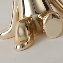 Touch LED Table Lamp, Modern Thinker Decorative Lamp LED Rechargeable Desk Lamp,Golden Little Man USB Desk Lamp, Night Light for Bedroom, Study, Living Room, Bedside Table, Bar, Restaurant