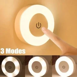 Touch Light Led Tap Light 3 Colors Adjustable Closet Light Portable Wireless Under Cabinet Lights Dimmable Lights For Bedroom Kitchen Counter Stair Hallway