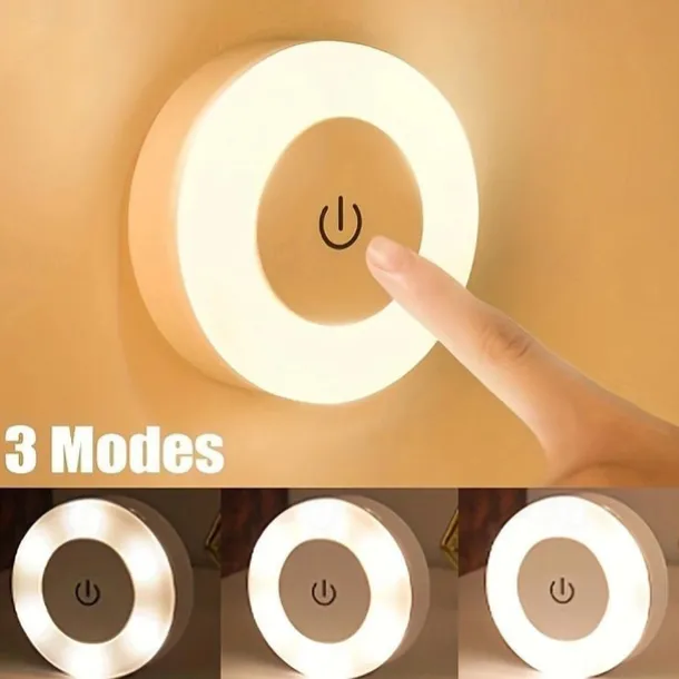 Touch Light Led Tap Light 3 Colors Adjustable Closet Light Portable Wireless Under Cabinet Lights Dimmable Lights For Bedroom Kitchen Counter Stair Hallway