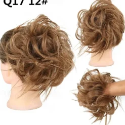 Tousled Updo Messy Bun Hairpiece Hair Extension Ponytail with Elastic Rubber Band Updo Ponytail Hairpiece Synthetic Hair Extensions Scrunchies Ponytail Hairpieces for Women