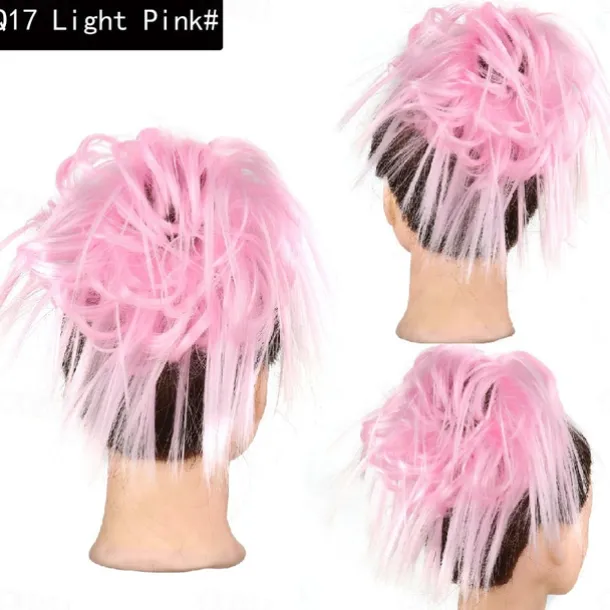 Tousled Updo Messy Bun Hairpiece Hair Extension Ponytail with Elastic Rubber Band Updo Ponytail Hairpiece Synthetic Hair Extensions Scrunchies Ponytail Hairpieces for Women