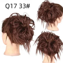Tousled Updo Messy Bun Hairpiece Hair Extension Ponytail with Elastic Rubber Band Updo Ponytail Hairpiece Synthetic Hair Extensions Scrunchies Ponytail Hairpieces for Women