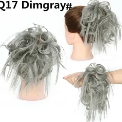 Tousled Updo Messy Bun Hairpiece Hair Extension Ponytail with Elastic Rubber Band Updo Ponytail Hairpiece Synthetic Hair Extensions Scrunchies Ponytail Hairpieces for Women