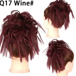 Tousled Updo Messy Bun Hairpiece Hair Extension Ponytail with Elastic Rubber Band Updo Ponytail Hairpiece Synthetic Hair Extensions Scrunchies Ponytail Hairpieces for Women