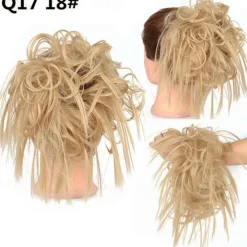 Tousled Updo Messy Bun Hairpiece Hair Extension Ponytail with Elastic Rubber Band Updo Ponytail Hairpiece Synthetic Hair Extensions Scrunchies Ponytail Hairpieces for Women