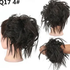 Tousled Updo Messy Bun Hairpiece Hair Extension Ponytail with Elastic Rubber Band Updo Ponytail Hairpiece Synthetic Hair Extensions Scrunchies Ponytail Hairpieces for Women