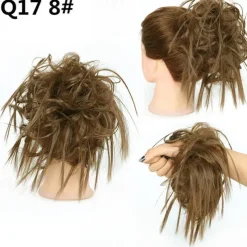 Tousled Updo Messy Bun Hairpiece Hair Extension Ponytail with Elastic Rubber Band Updo Ponytail Hairpiece Synthetic Hair Extensions Scrunchies Ponytail Hairpieces for Women