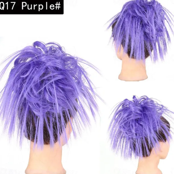 Tousled Updo Messy Bun Hairpiece Hair Extension Ponytail with Elastic Rubber Band Updo Ponytail Hairpiece Synthetic Hair Extensions Scrunchies Ponytail Hairpieces for Women