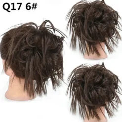 Tousled Updo Messy Bun Hairpiece Hair Extension Ponytail with Elastic Rubber Band Updo Ponytail Hairpiece Synthetic Hair Extensions Scrunchies Ponytail Hairpieces for Women