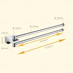Towel Bar / Bathroom Shelf Foldable / Retractable Cable / Multilayer Contemporary / Modern Brass / Zinc Alloy / Metal 1pc - Bathroom Single / Double / 1-Towel Bar Wall Mounted