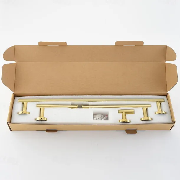 Towel Bar / Toilet Paper Holder / Robe Hook New Design / Creative Contemporary / Modern Stainless Steel / Low-carbon Steel / Metal 4pcs - Bathroom 1-Towel Bar / towel ring Wall Mounted