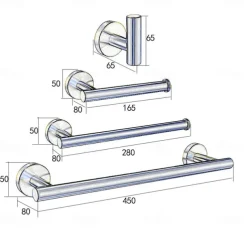Towel Bar / Toilet Paper Holder / Robe Hook New Design / Creative Contemporary / Modern Stainless Steel / Low-carbon Steel / Metal 4pcs - Bathroom 1-Towel Bar / towel ring Wall Mounted