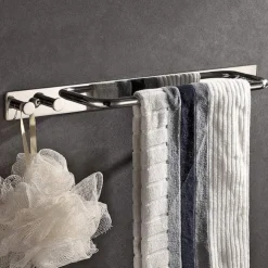 Towel Bar New Design / Multifunction / Automatic Contemporary / Modern Metal Bathroom 1-Towel Bar Wall Mounted