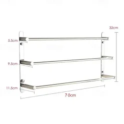 Towel Racks 3-Tiers Bath Towel Bar , Stainless Steel, Wall Mount, Mirror polished finished, High quality