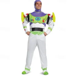 Toy Story Buzz Lightyear Cosplay Costume Halloween Props Masquerade Men's Boys Movie Cosplay Anime Green Leotard / Onesie Wings Carnival Children's Day New Year Cotton World Book Day Costumes