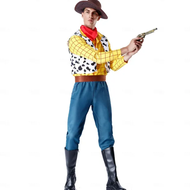 Toy Story Cowgirl Cowboy Woody Cosplay Costume Halloween Group Couples Costumes Adults' Men's Women's Cosplay Costumes Halloween Carnival Masquerade Easy Carnival Costume