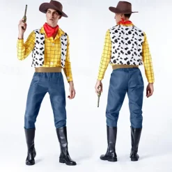 Toy Story Woody Cosplay Costume Halloween Props Masquerade Anime Halloween Movie Cosplay for Men's Teen Adults' Christmas Halloween New Year