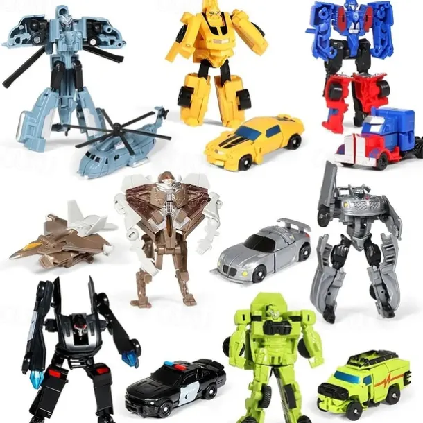 Transformation Toy Robot Mini Big Car Small Full Set Model Assembly Suit Boy Toy