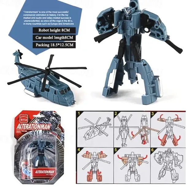 Transformation Toy Robot Mini Big Car Small Full Set Model Assembly Suit Boy Toy