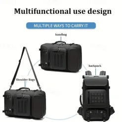 Travel Backpack For Men Waterproof 17 Inch Business Laptop Backpack With Separate Shoe Bag Hidden USB Charging Port 50L Outdoors Trekking Backpack For Woman Hiking Camping Backpack