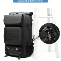 Travel Backpack For Men Waterproof 17 Inch Business Laptop Backpack With Separate Shoe Bag Hidden USB Charging Port 50L Outdoors Trekking Backpack For Woman Hiking Camping Backpack