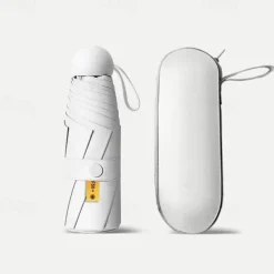 Travel Parasol Umbrella - Automatic Open Close, Lightweight & Portable, Strong Waterproof Folding Parasol with UV Protection for Sun & Rain - Men and Women