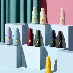 Travel Parasol Umbrella - Automatic Open Close, Lightweight & Portable, Strong Waterproof Folding Parasol with UV Protection for Sun & Rain - Men and Women