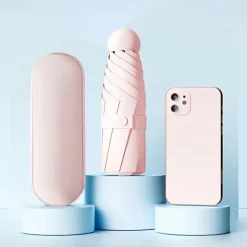 Travel Parasol Umbrella - Automatic Open Close, Lightweight & Portable, Strong Waterproof Folding Parasol with UV Protection for Sun & Rain - Men and Women