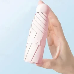 Travel Parasol Umbrella - Automatic Open Close, Lightweight & Portable, Strong Waterproof Folding Parasol with UV Protection for Sun & Rain - Men and Women