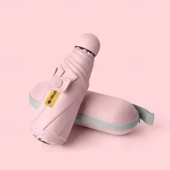 Travel Parasol Umbrella - Automatic Open Close, Lightweight & Portable, Strong Waterproof Folding Parasol with UV Protection for Sun & Rain - Men and Women