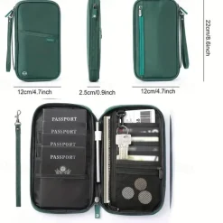 Travel Passport Wallet Family Passport Holder Trip Document Organizer Travel Accessories Document Bag Card Holder