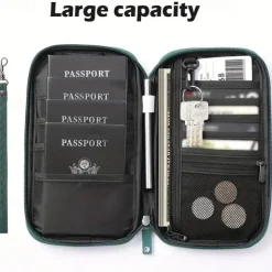 Travel Passport Wallet Family Passport Holder Trip Document Organizer Travel Accessories Document Bag Card Holder