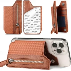 Travel Wallet Card Bag Credit Card Holder For Cell Phone Multifunctional Adhesive Phone Wallet Card Holder Cell Phone Card Case