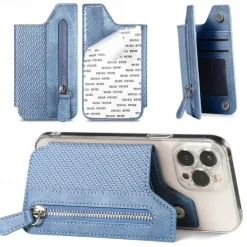 Travel Wallet Card Bag Credit Card Holder For Cell Phone Multifunctional Adhesive Phone Wallet Card Holder Cell Phone Card Case