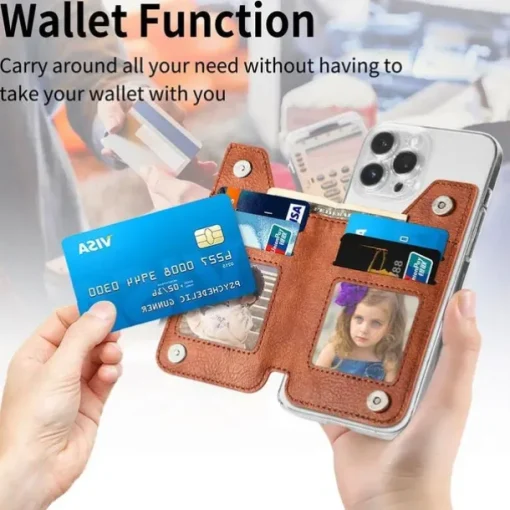 Travel Wallet Card Bag Credit Card Holder For Cell Phone Multifunctional Adhesive Phone Wallet Card Holder Cell Phone Card Case