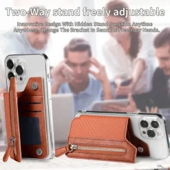Travel Wallet Card Bag Credit Card Holder For Cell Phone Multifunctional Adhesive Phone Wallet Card Holder Cell Phone Card Case