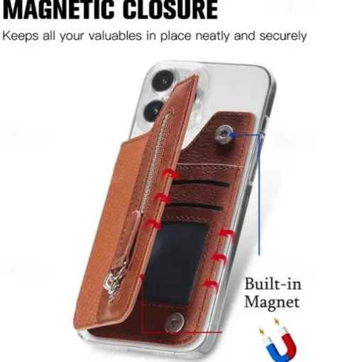 Travel Wallet Card Bag Credit Card Holder For Cell Phone Multifunctional Adhesive Phone Wallet Card Holder Cell Phone Card Case