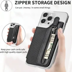 Travel Wallet Card Bag Credit Card Holder For Cell Phone Multifunctional Adhesive Phone Wallet Card Holder Cell Phone Card Case