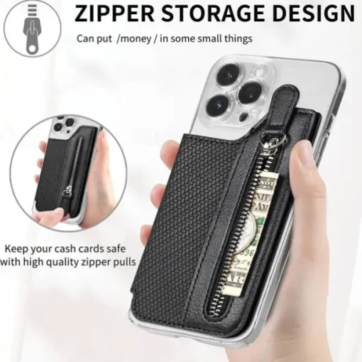 Travel Wallet Card Bag Credit Card Holder For Cell Phone Multifunctional Adhesive Phone Wallet Card Holder Cell Phone Card Case