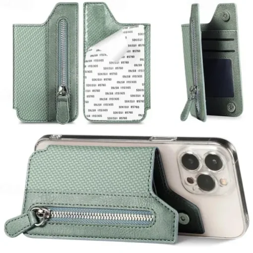 Travel Wallet Card Bag Credit Card Holder For Cell Phone Multifunctional Adhesive Phone Wallet Card Holder Cell Phone Card Case