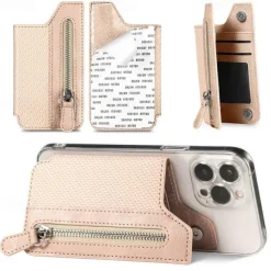 Travel Wallet Card Bag Credit Card Holder For Cell Phone Multifunctional Adhesive Phone Wallet Card Holder Cell Phone Card Case