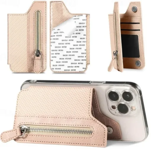 Travel Wallet Card Bag Credit Card Holder For Cell Phone Multifunctional Adhesive Phone Wallet Card Holder Cell Phone Card Case