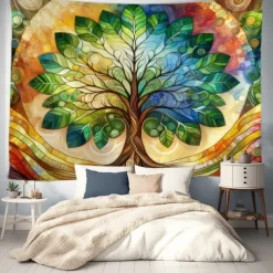 Tree of Life Hanging Tapestry Wall Art Large Tapestry Mural Decor Photograph Backdrop Blanket Curtain Home Bedroom Living Room Decoration
